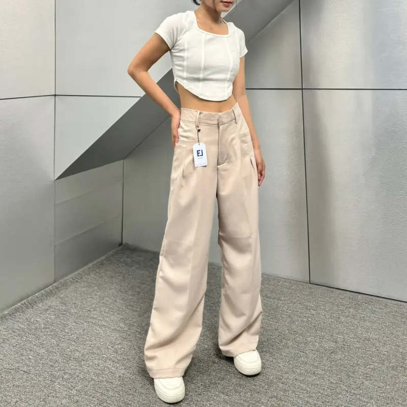 Eiji - Obi Pants - Celana Highwaist Trousers Loose Pants - Celana Kulot Kantor Formal Anti Kusut Casual 2