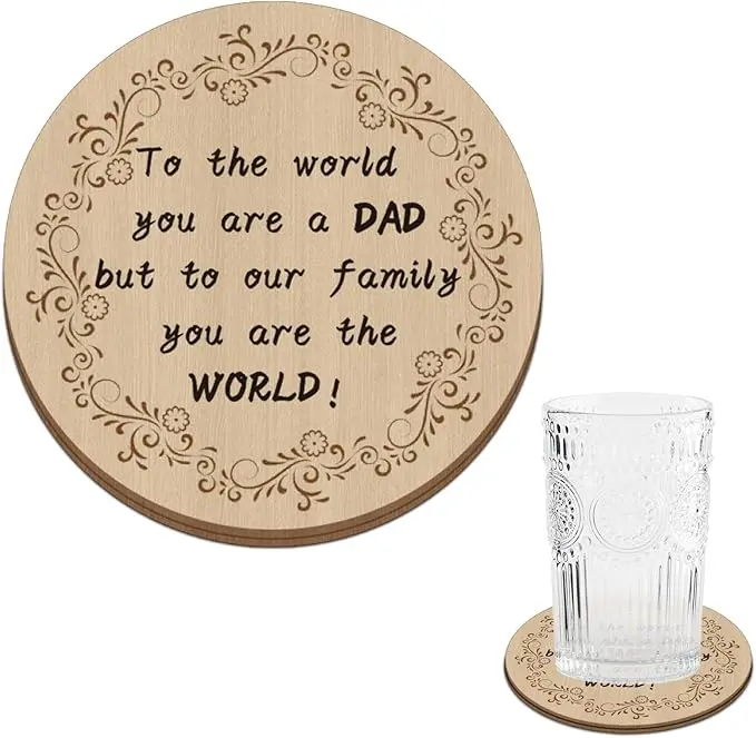 Gifts for Dad,Dad Birthday Gifts,Dad Gifts,Presents for Dad,Dad Birthday Gifts,Daddy Gifts,Wooden Coaster,Dad for Dad,Daddy
