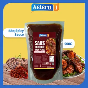Saus Barbeque Spicy - Saus Barbeque Spicy Pedas Selera1 - Saus Viral Tiktok Laris 500gr - untuk Masakan Ayam Goreng dan Steak
