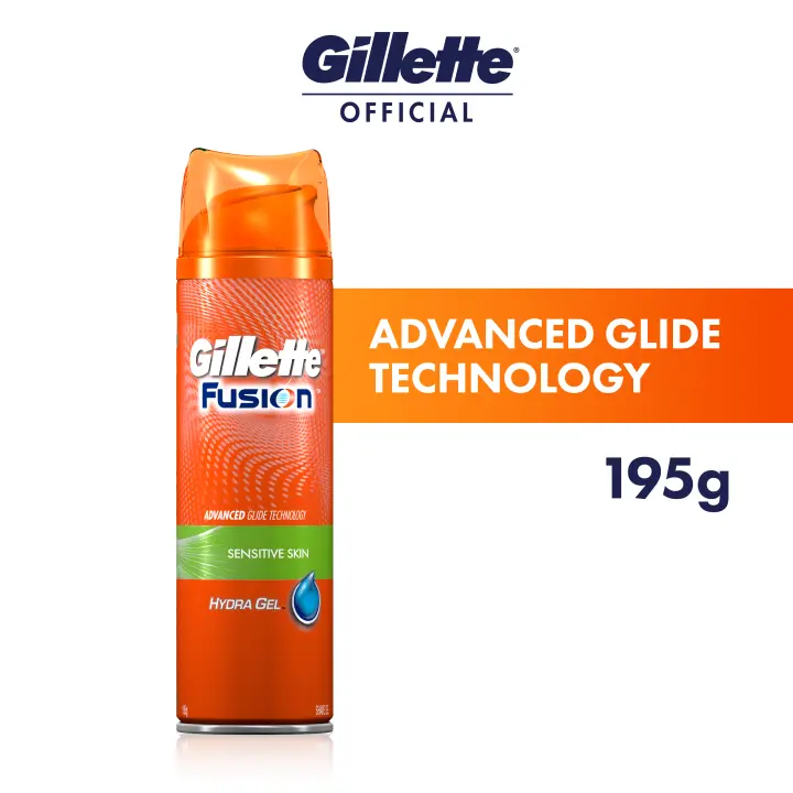Gillette Fusion Sensitive Skin Gel Shaving Cream 195g