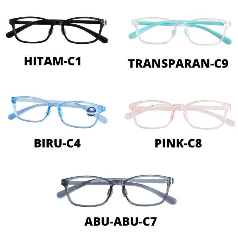 Kacamata Anak Anti Radiasi Blue Ray Elastik TR90 Frame Kacamata Komputer Anti Silau Sinar Matahari [[KA3152] 5