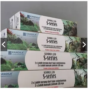 Kandila Lampu Akuarium LED Series S200-S600 10W-24W 48-120 LED Putih Biru 20-80cm untuk Akuarium 20-80cm