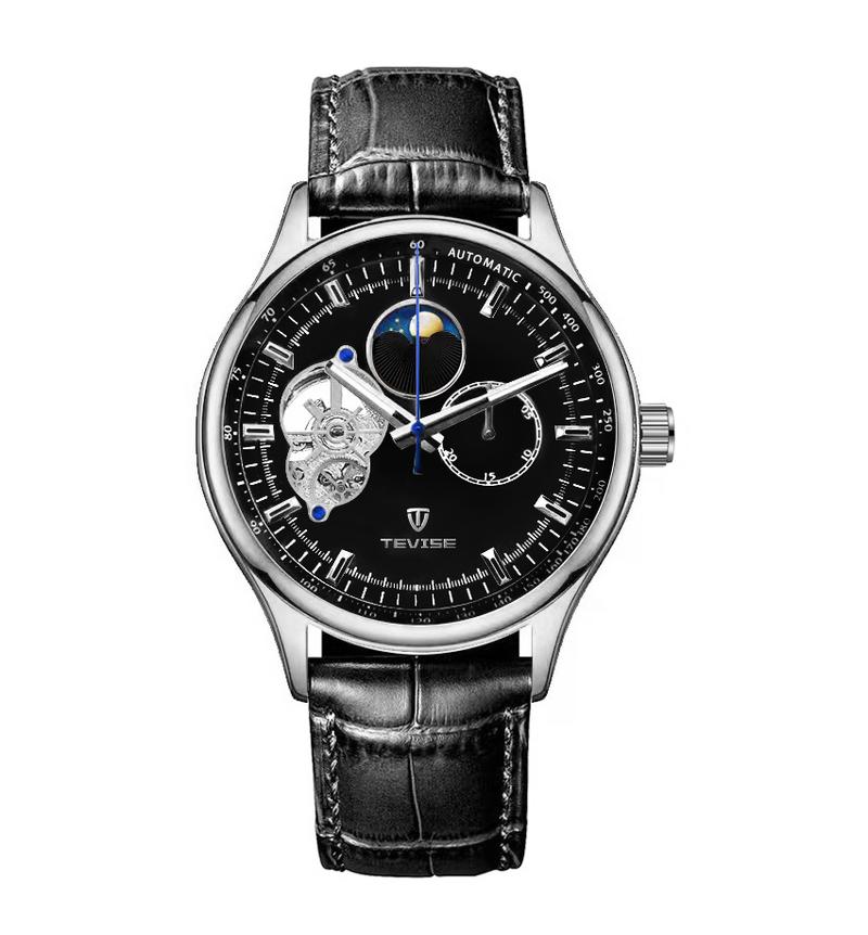 Product Introduction of 9827TEVISE New hollow flywheel men's fashion mechanical watch 1