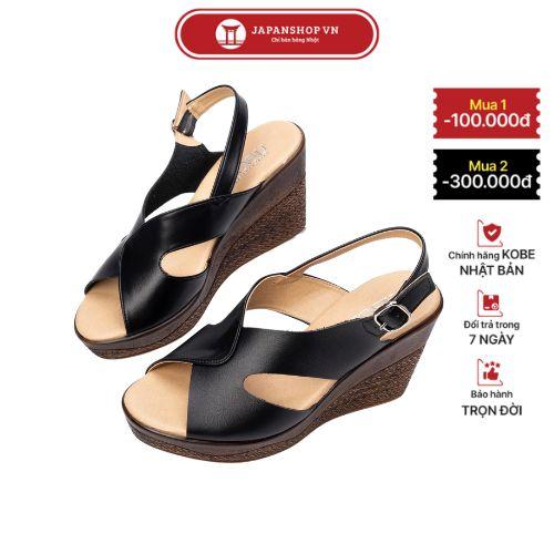 Sandal đế xuồng Kosu Yui 9cm K-25060, xăng đan nữ mang nhẹ, êm chính hãng Nhật Bản