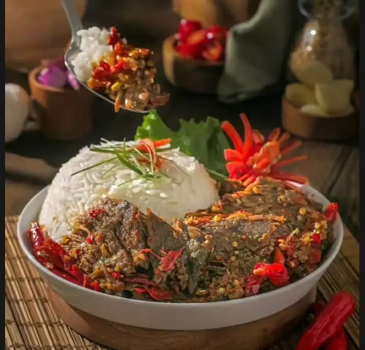 MamaFuji - Dendeng Kering Balado 100% Halal/Asli Dendeng Daging Sapi Nikmat Siap Santap/Dendeng Kering Balado Asli Padang 160g(BISA COD) 5