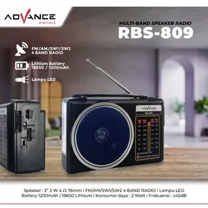 Speaker Advance RBS-809 RBS809 / Radio Jadul Radio AM/FM/SW / Radio Jadul + Senter