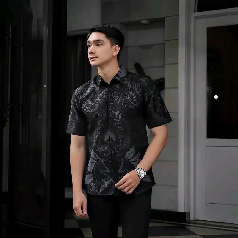 Kemeja batik pria lengan pendek HEM batik pria dewasa 0