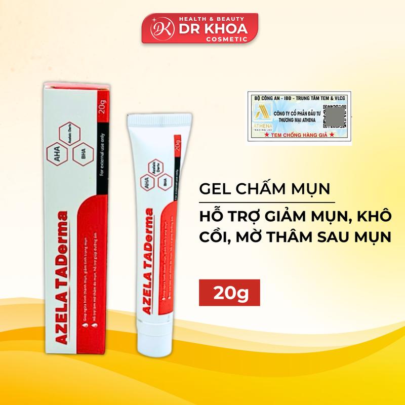  Gel Bôi Mụn Azela TADerma Athena Hỗ Trợ Làm Giảm Và Ngăn Ngừa Mụn Giảm Thâm Đen Thâm Đỏ  Tuýp 20g  