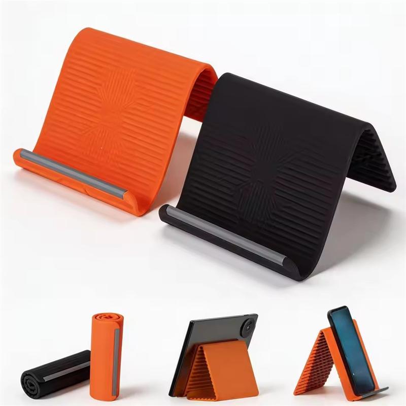 Giá đỡ điện thoại silicone gấp gọn, thiết kế linh hoạt có thể uốn cong, góc điều chỉnh đa dạng cho điện thoại, máy tính bảng và laptop, đế bàn chống trượt dùng cho gia đình, văn phòng và du lịch