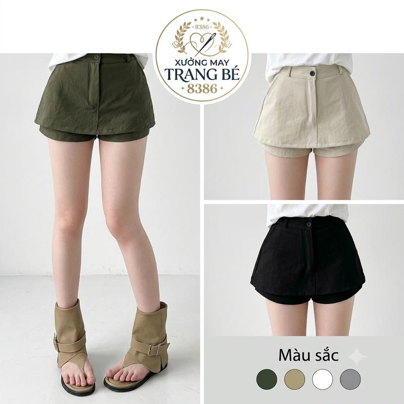 Chân Váy Kaki Bigsize Cạp Cao Giấu Bụng Siêu Đỉnh – Có Quần Bên Trong Mặc Cực Thoải Mái!