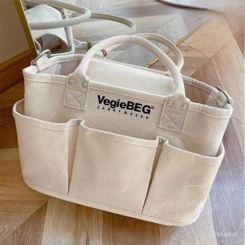 VegieBAG Túi Bỉm Sữa Đa Năng Cho Mẹ Và Bé Vegiebag Form Đứng Nhiều Ngăn Lòng Túi Rộng Màu Xinh Xắn Chất Vải Canvas Style Hàn Quốc Dáng Ngắn & Dáng Dài Kèm Dây Đeo Chéo