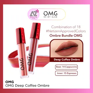 OMG Lip Cream Matte Oh My Glam Mattelast Lipcream Ombre Lipstik Halal BPOM Bibir Lipstick Waterproof Kering Wanita Gloss Liptint Lipgloss Pewarna Cosmetic Kosmetik