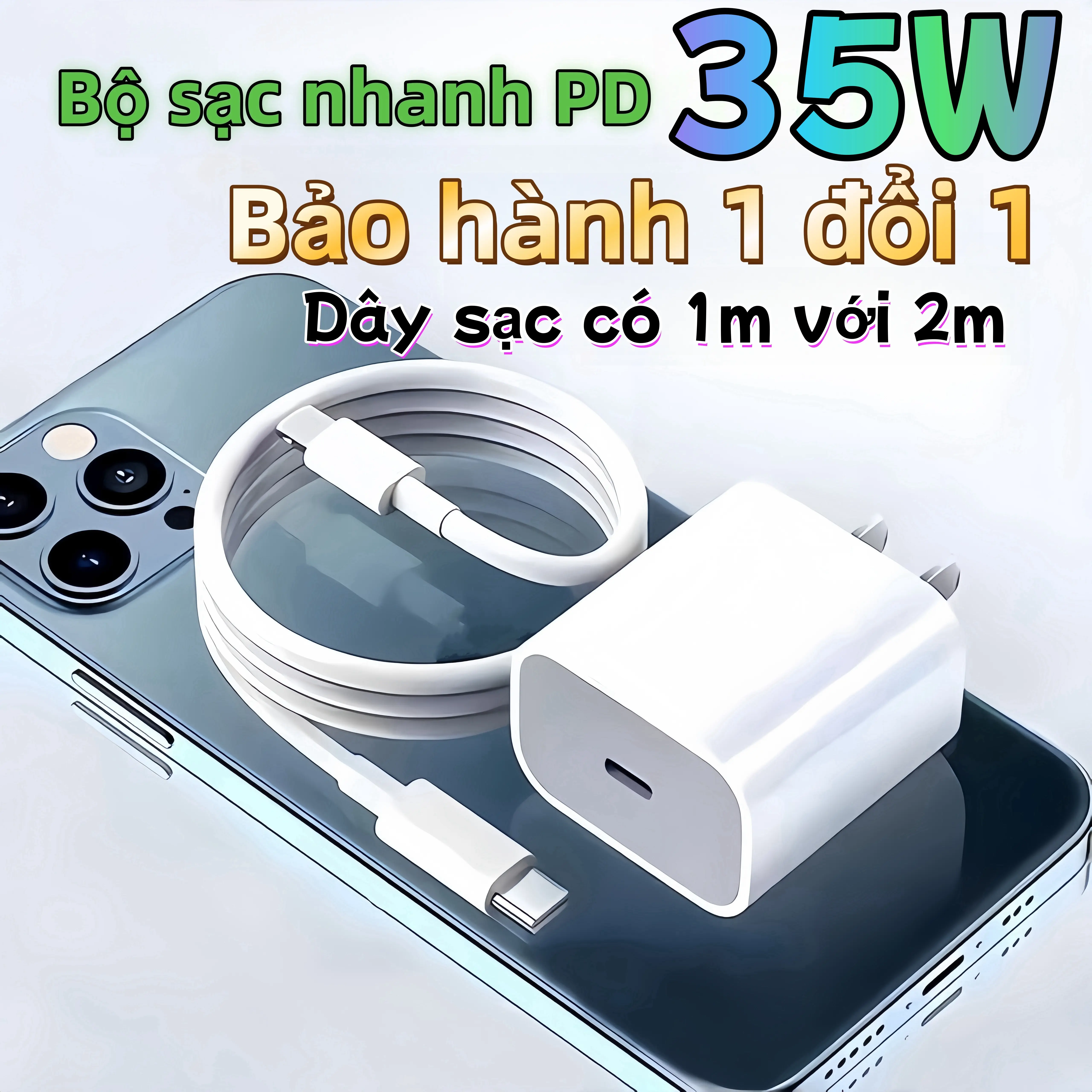 Bộ sạc nhanh PD 35W dây sạc nhanh áp dụng cho iP 17 16 15 14 13 12 11 Pro Max XS XR X 8 Plus 7 6 Điện thoại Phụ kiện