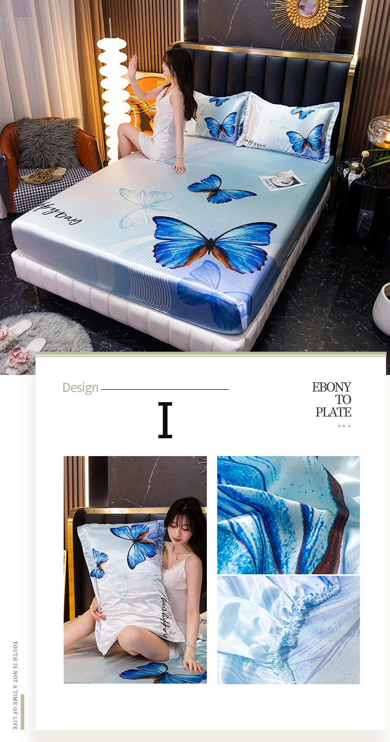 Product Introduction of SUNLIGHT HOME Ice Cooling Bedsheets,Multi Patterned Bed Sheets,Comfortable Mattress Protector Mattress Cover(No Pillow Case) 17