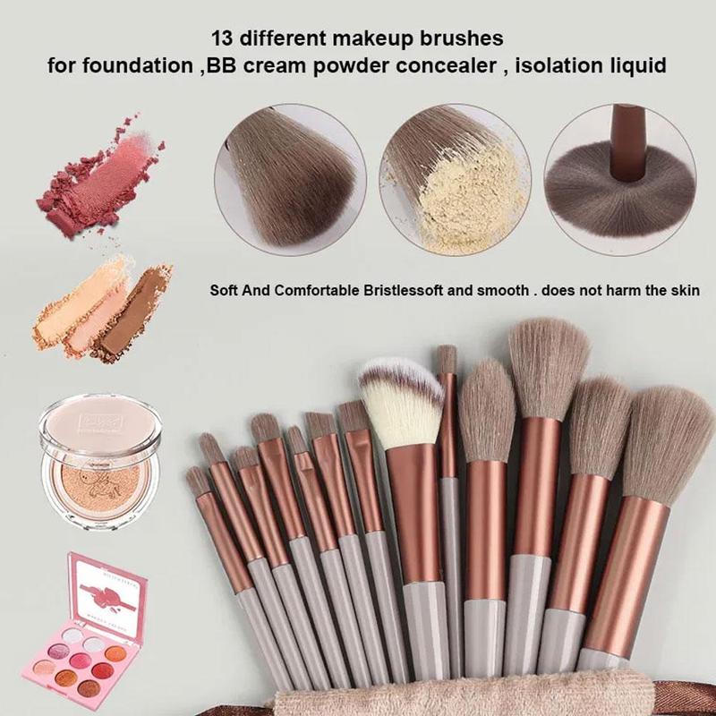 Product Introduction of Bộ cọ trang điểm có túi, 13 miếng, kem che khuyết điểm, phấn mắt, R9N0 28