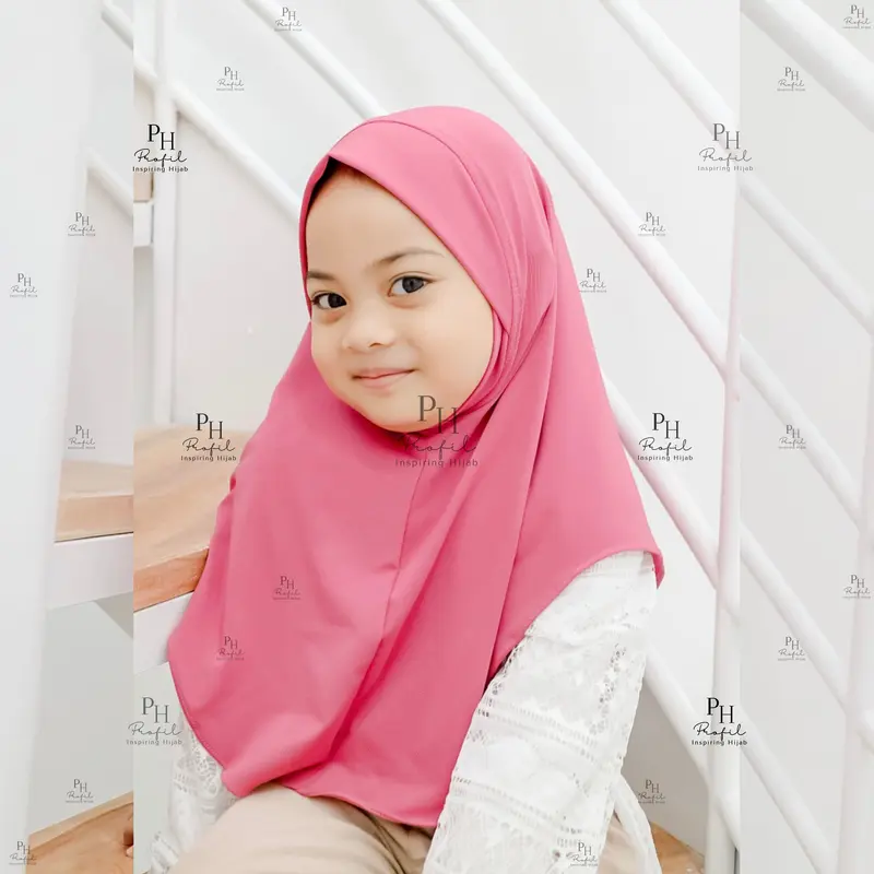 Hijab Malay Dagu Anak 0-4th / Jilbab Anak Dagu Malaysia Jersey / Bergo Anak Dagu Malay 4