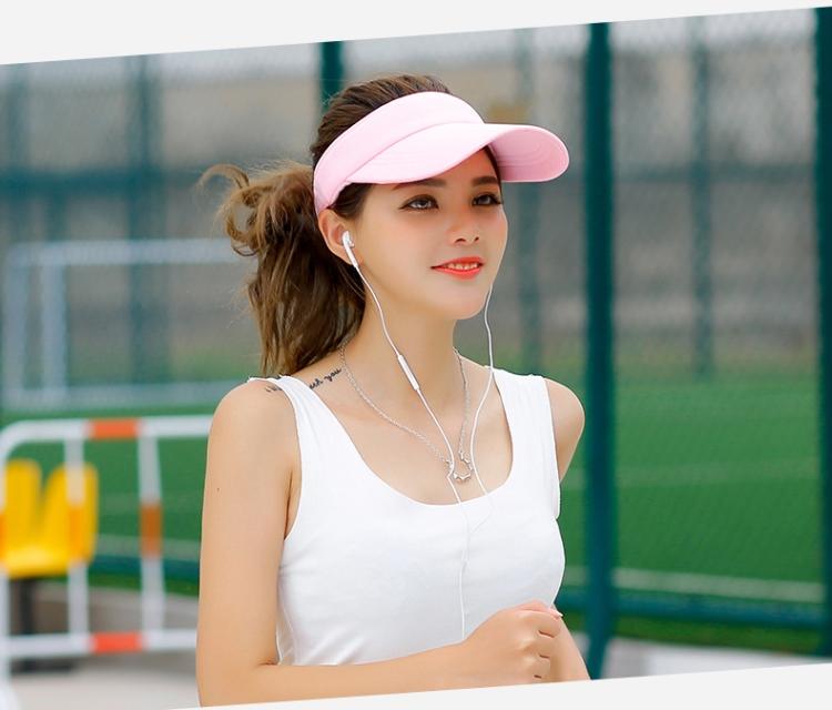 Product Introduction of Sun Hat Women Baseball Cap Summer White Sun-Proof Caps Empty Top Visors Seaside Outdoor Sport Tennis Golf Hat 10