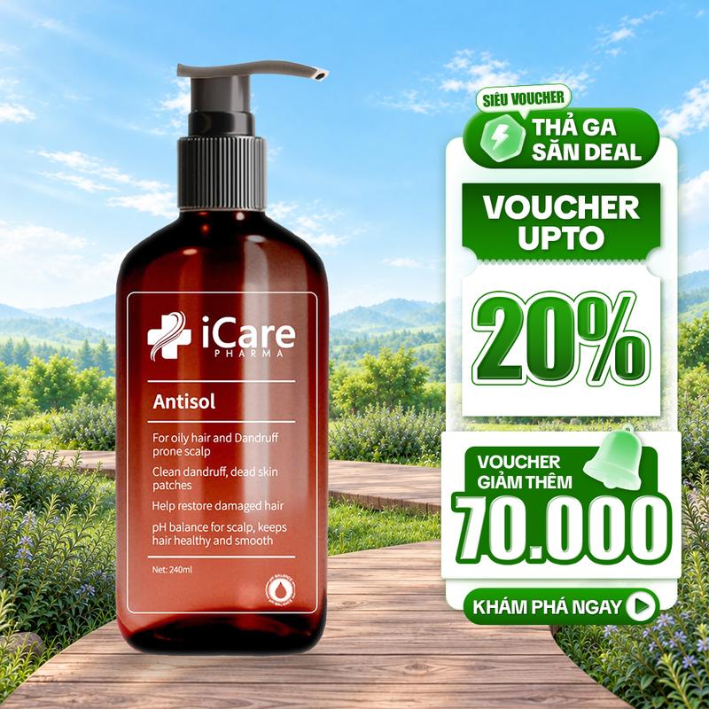 Dầu Gội Sạch Gàu Antisol | Chiết Xuất Dược Liệu | Dịu Mát Da Đầu