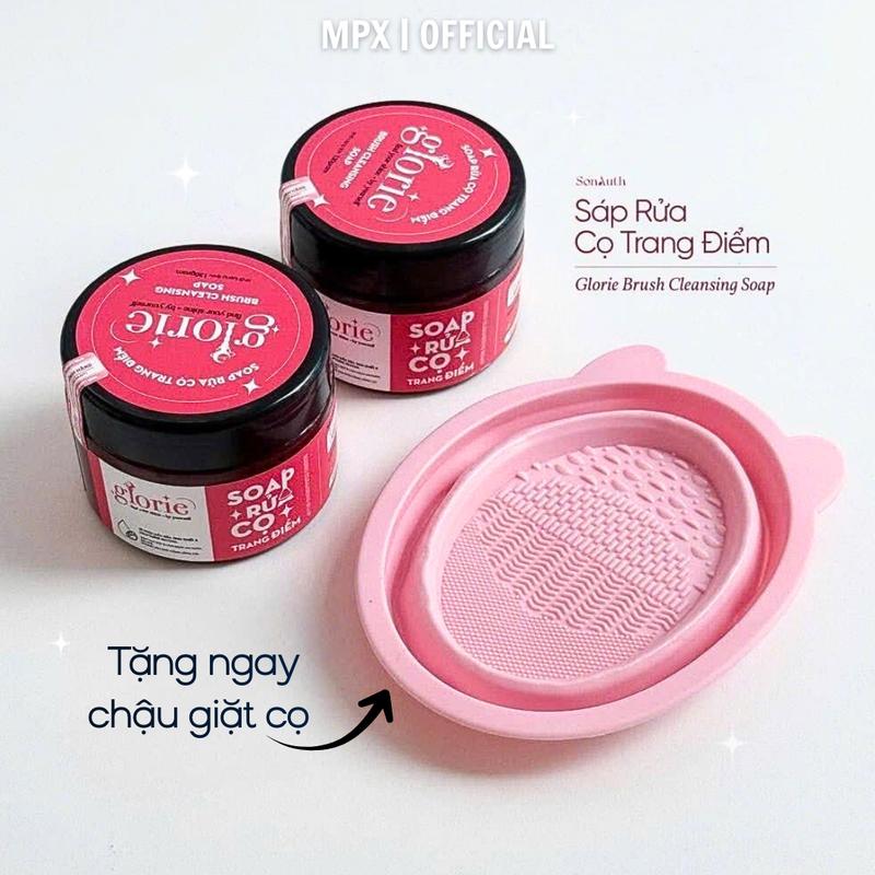  Sáp Giặt Cọ Trang Điểm Glorie Brush Cleansing SOAP 130G - Làm sạch đầu cọ dễ dàng không làm hư hỏng cọ - MPX 