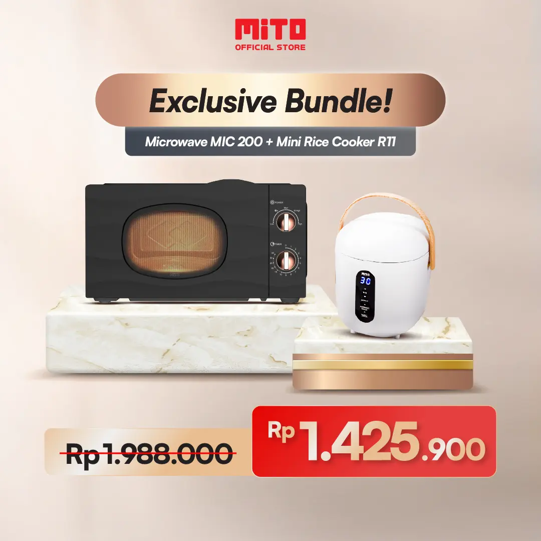 MITO Rice Cooker Mini 0.5 Liter Low Watt Anti Lengket Anti Tahan Baret Garansi Resmi - R11