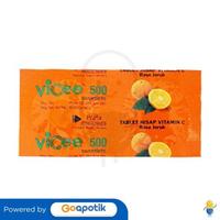 Gambar VICEE 500 RASA JERUK STRIP 2 TABLET dari Apotek Zulfi Jakarta Pusat by GoApotik Kota Administrasi Jakarta Pusat 2 Tokopedia