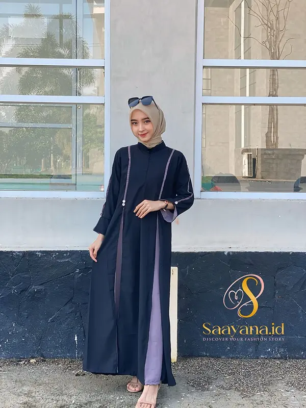QAMARI gamis abaya muslim terbaru 2025 - matterial wolpeach grade A - size S-M L-XL Wanita Dress Syari 3