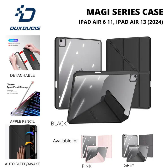 Dux Ducis Magi Case iPad Air 6 11 13 Inch 2024 6th Gen M2 Casing Cover