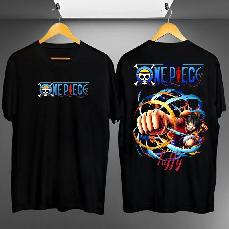 Product Introduction of Kaos Distro Motif Luffy Punch Sablon Digital Printing Unisex Lengan Pendek - Keren, Dewasa, Panjang, Pria, Oblong, Katun 27