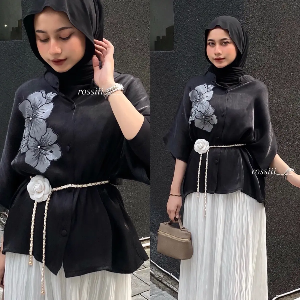 Raya Batwing Shimmer | Atasan Batwing Katun Shimmer Wanita toyobo sakura kemeja & blus