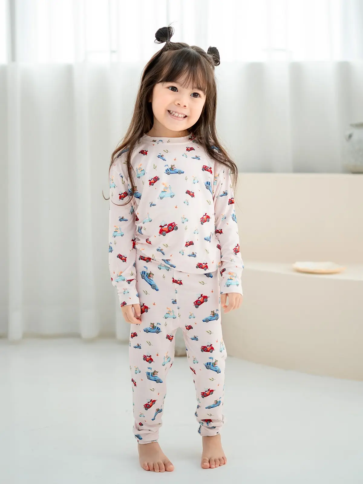Coastberry Animal Racing Bamboo Long Sleeve 2 Piece Set