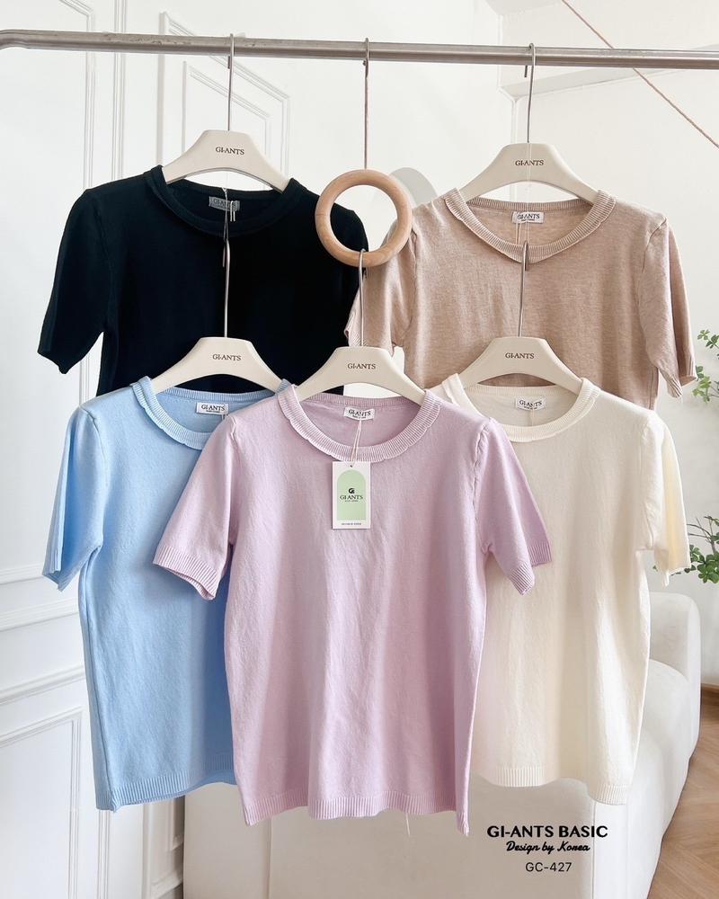 Product Introduction of SA [ GC - LEHER VARIASI BUNGA POLOS]  Knitwear  Casual BAJU ATASAN WANITA BAHAN KNIT HALUS TEBAL TANGAN LENGAN PENDEK Baju Top 32
