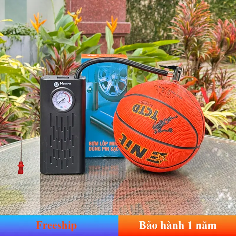Máy bơm lốp mini cầm tay dùng pin sạc cao cấp Viet Depot, đa chức năng, thiết kế nhỏ gọn, theo dõi áp suất lốp, tự ngắt khi bơm đầy. Bơm lốp xe ô tô, Bơm hơi xe  ô tô, Bơm hơi dùng pin, Bơm hơi nén khí, Bơm xe đạp, Bơm xe máy, Bơm xe điện, Bơm bong bóng 4