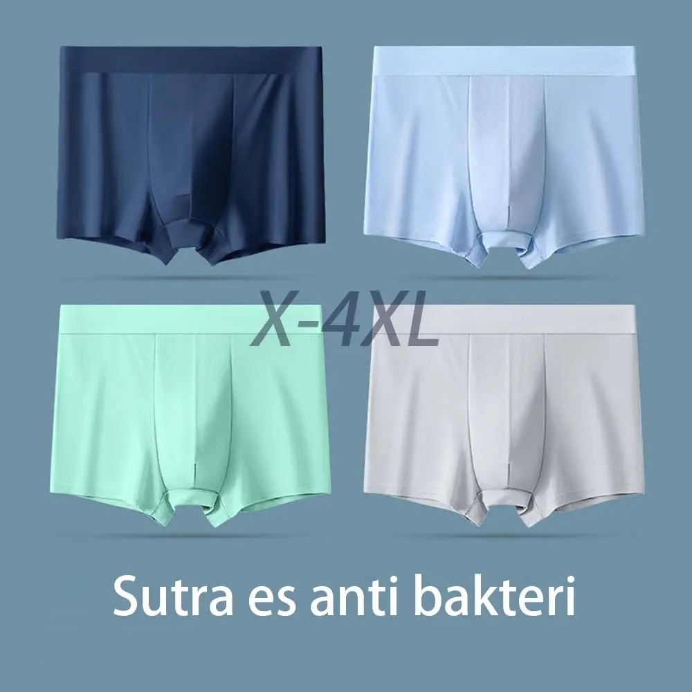 CD02 Ice Silk Celana Dalam Pria Boxer Antibakteri Elastis Adem Menyerap Kelembapan, kering, dan antibakteri | celana boxer olahraga pria  | Celana Dalam Promo Seamless Dewasa Sport Karet Katun