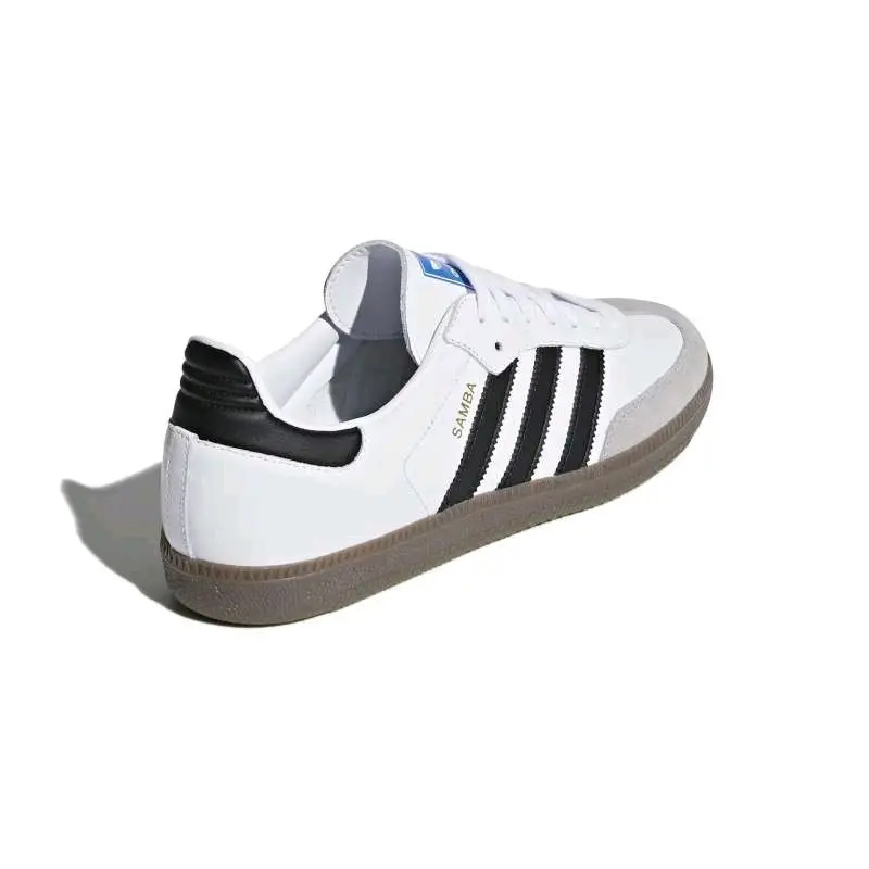 promo sepatu sekolah addss samba putih garis hitam Kasual 1