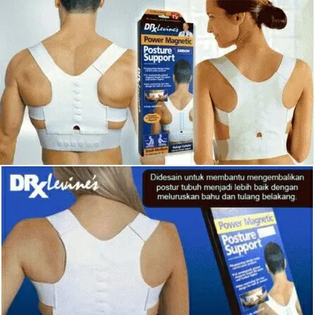 Posture Support Power Magnetic Safe Belt Korset Penyangga Tulang Punggung Belakang Back Terapi Medis Corrector Sport Penegak Postur Badan 0