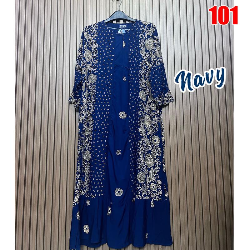Daster Batik model gamis, midi, lengan pendek 5
