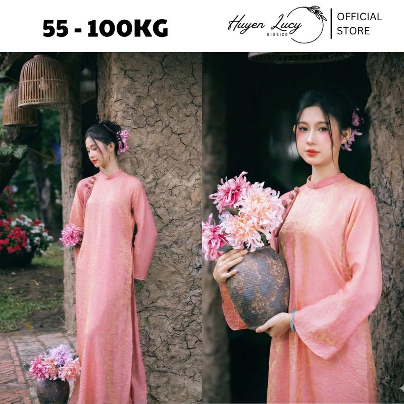 BST TẾT 2026 ÁO DÀI LỤA TƠ TẰM ÁNH NHŨ HỒNG NGHI áo dài chụp ảnh Tết 2 lớp 4 tà duyên dáng dịu dàng có size tới 100kg Huyền Lucy Bigsize