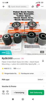 Product Review of Paket 3 Item Bosh Sasis Arm Mio + Bosh Karet Mounting + Laher Arm 6003 Mio Sporty/Mio Smile/Mio Soul/Nouvo/Xeon. Motor Motorcycle from G** e**p 3** 0