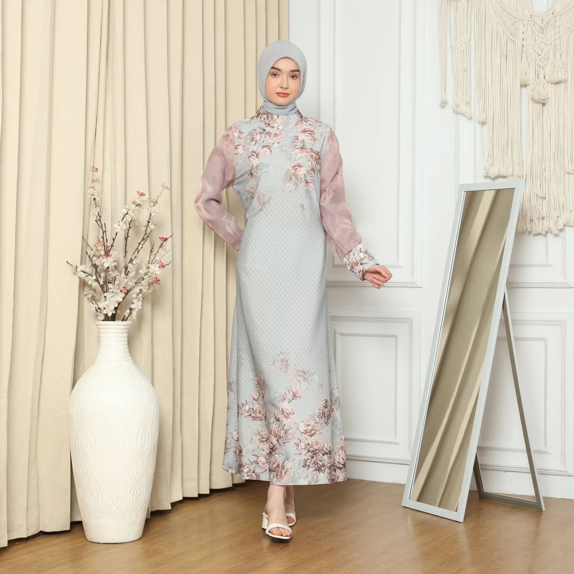 Gamis Barbara Silk Premium dress by Carela busana wanita