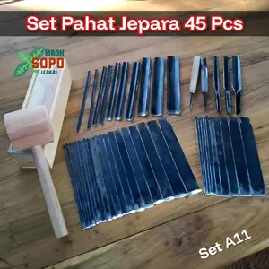 Alat Kerajinan, 45 Pcs Pahat Ukir Kayu, Tatah Jepara - Set A11
