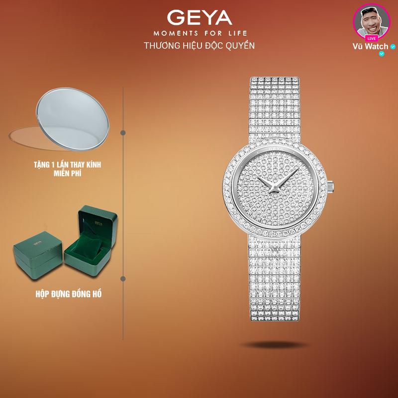  Đồng hồ PIN nữ GEYA G76187  5759  | Tặng 1 lần thay kính miễn phí & hộp đựng 