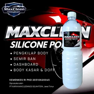 MaxCleen Pengkilap Body Motor Dan Mobil Semir Ban Dashboard Body Kasar Doff Bonus Busa Aplikator
