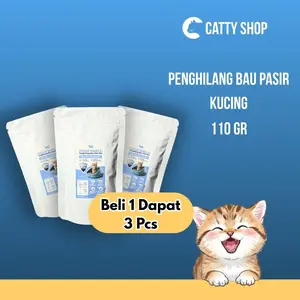 Penghilang bau kotoran kucing Beli 1 dapat 3 Pcs - Odor Shield 110 gr - Pasir kucing wangi di litter box