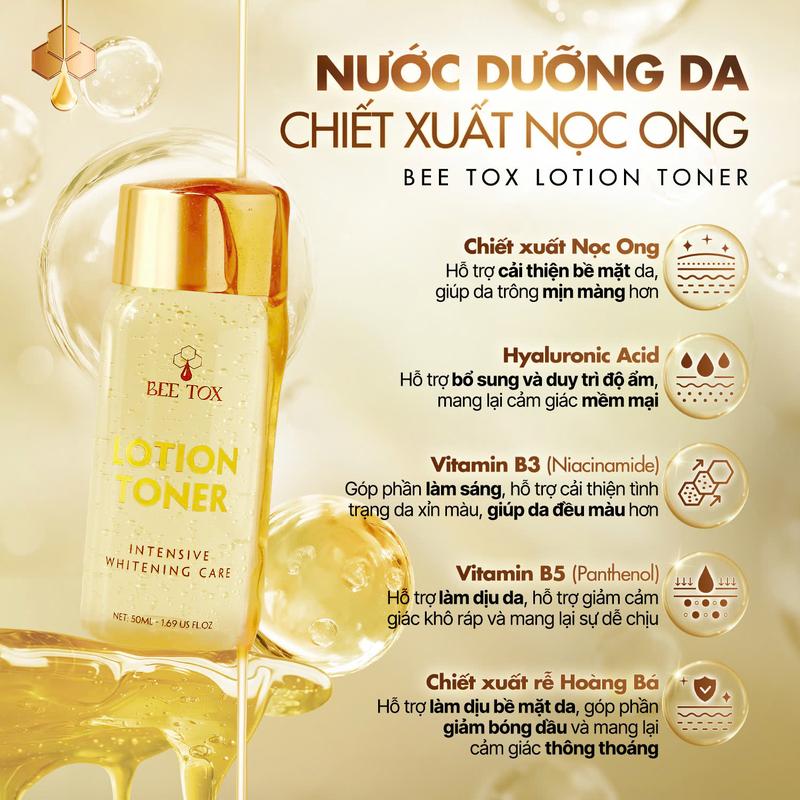 Nước Dưỡng Da Lotion Toner - Hỗ Trợ Cung Cấp Độ Ẩm Và Hỗ Trợ Dưỡng Trắng Da - Tất Cả Các Loại Da 50ml Skincare Chăm Sóc Da Làm Đẹp Da Dưỡng Ẩm Da Chăm Da Đón Tết