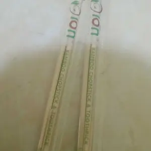 Sumpit Makan Bambu + Tusuk Gigi isi 50 Pasang / Sumpit Bambu+Tusuk Gigi Sekali Pakai Kuat BAMBO Ion