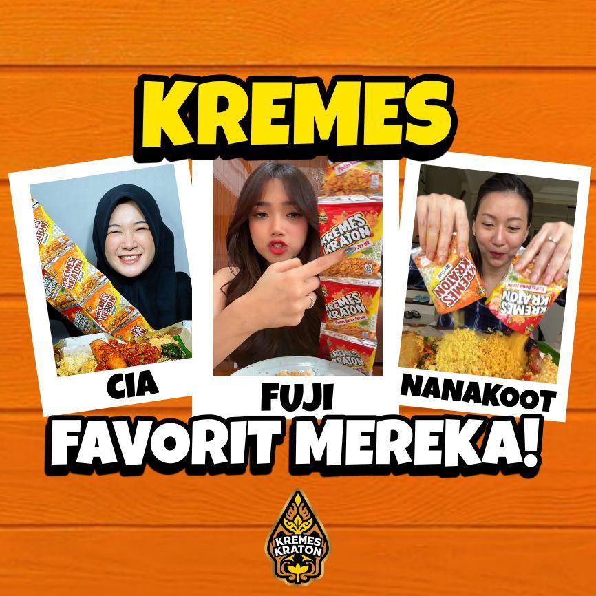 (40 Sachet) Kremes Kraton Sachet 16g - 4 Renceng Original, Pedas Daun Jeruk, Keju, Jagung Bakar, Sapi Panggang, Mi Goreng