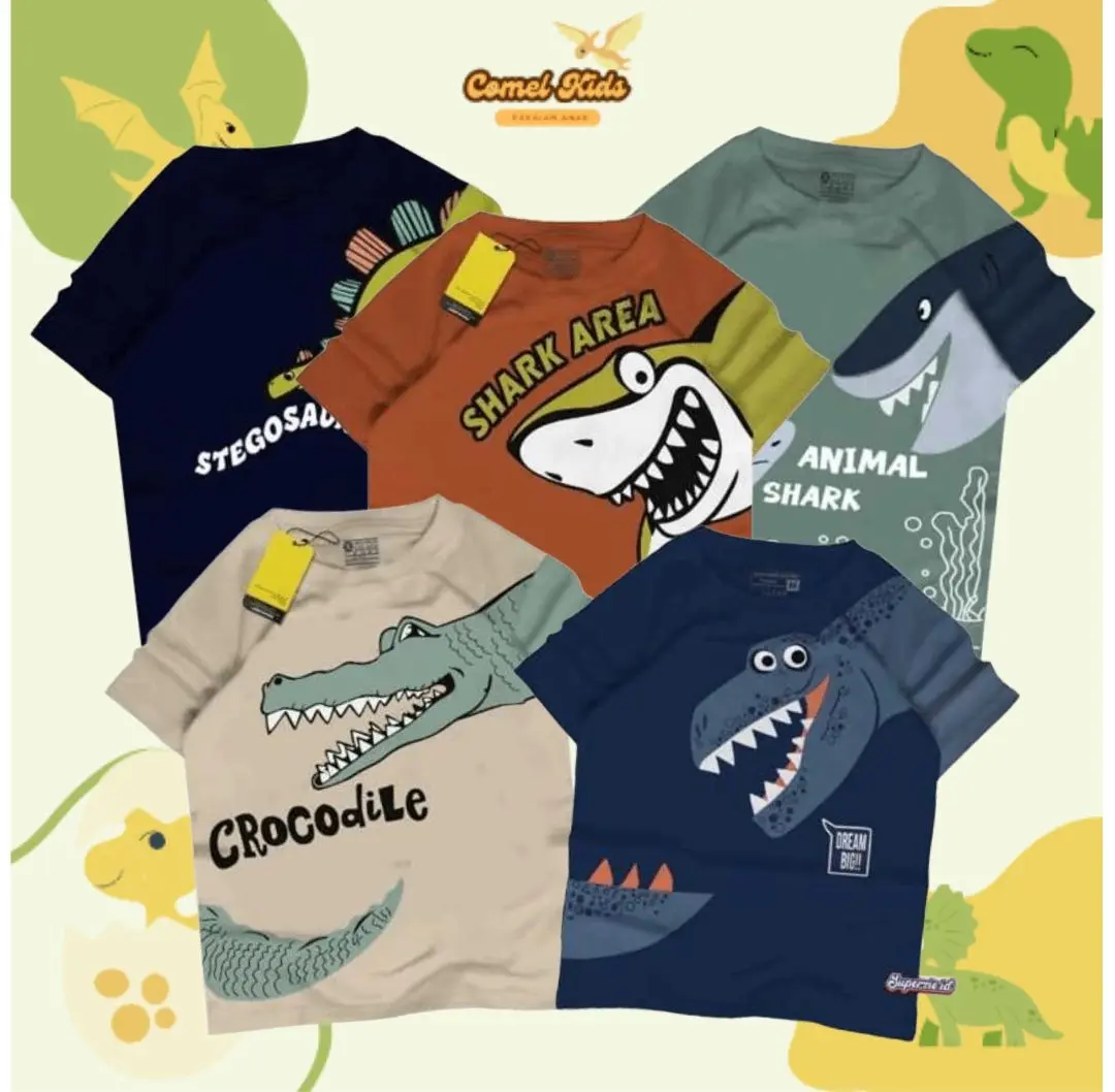 PAKET HEMAT 3PCS KAOS ANAK JUNIOR PREMIUM 2XL & 3XL SIZE 9-13 thn KATUN 30S Fashion