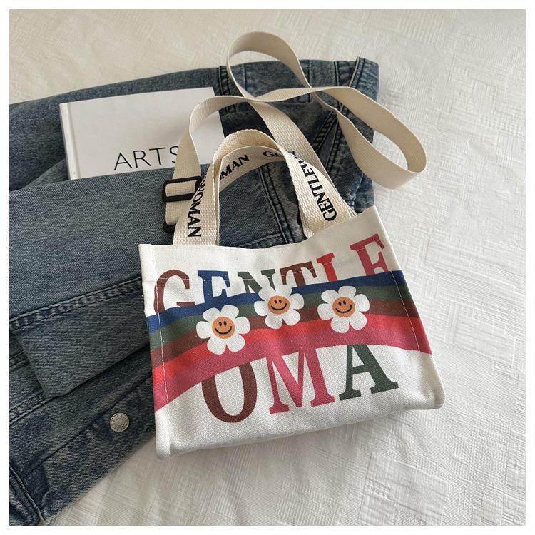 Product Introduction of Canvas bag 2024 new underarm support student class commuting bag versatile shoulder bag handbag 9