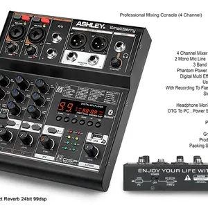 New MIXER AUDIO ASHLEY SMALLBERRY ORIGINAL 4CH EFEK DIGITAL Pc Soundcard
