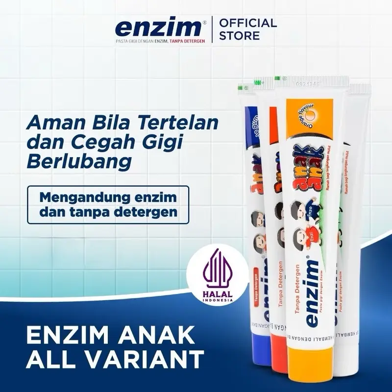 ENZIM MURAH TOOTHPASTE ANAK AMAN DITELAN MENCEGAH GIGI BERLUBANG TOOTH PASTE / PASTA GIGI 0